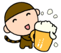 Sports and hobbies and little monkey sticker #7469925