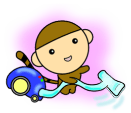 Sports and hobbies and little monkey sticker #7469931