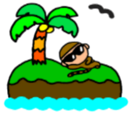 Sports and hobbies and little monkey sticker #7469936