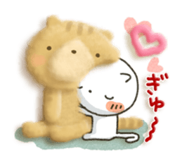 Simple white cat 7 sticker #7470660