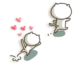 Simple white cat 7 sticker #7470670