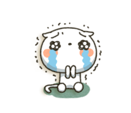 Simple white cat 7 sticker #7470673