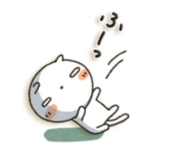 Simple white cat 7 sticker #7470685