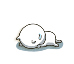 Simple white cat 7 sticker #7470687