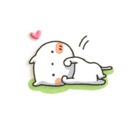 Simple white cat 7 sticker #7470692