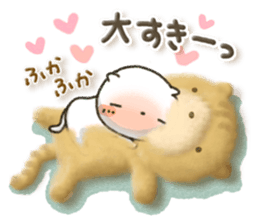 Simple white cat 7 sticker #7470697