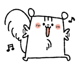 Square squirrel sticker #7471380