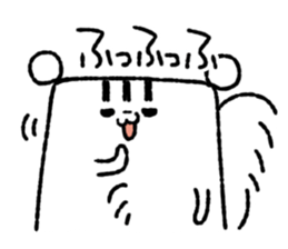 Square squirrel sticker #7471419