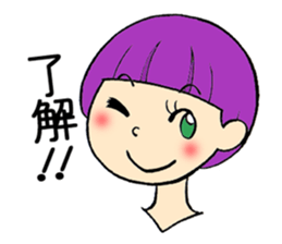 Short hair girl(mushroom type) sticker #7472740