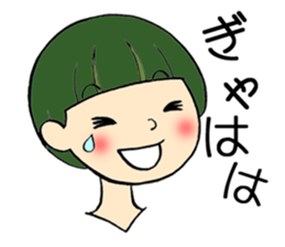 Short hair girl(mushroom type) sticker #7472744