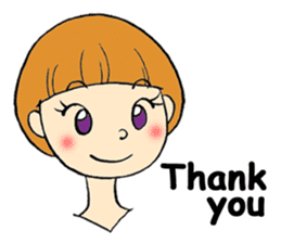 Short hair girl(mushroom type) sticker #7472745