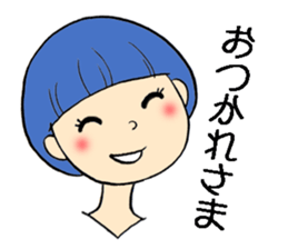 Short hair girl(mushroom type) sticker #7472746