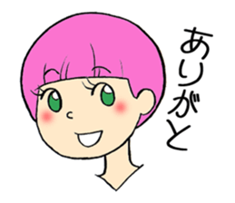 Short hair girl(mushroom type) sticker #7472752