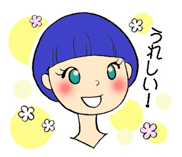 Short hair girl(mushroom type) sticker #7472759