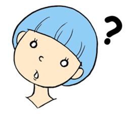 Short hair girl(mushroom type) sticker #7472760
