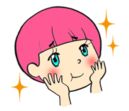 Short hair girl(mushroom type) sticker #7472761