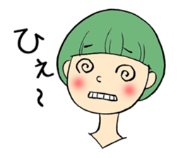 Short hair girl(mushroom type) sticker #7472765