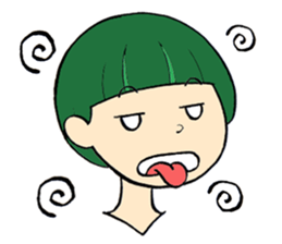 Short hair girl(mushroom type) sticker #7472768
