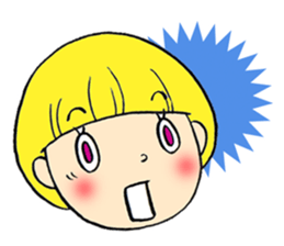 Short hair girl(mushroom type) sticker #7472773