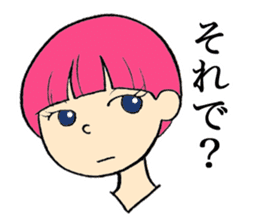 Short hair girl(mushroom type) sticker #7472776