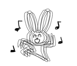 Super high spirits rabbit sticker #7473743