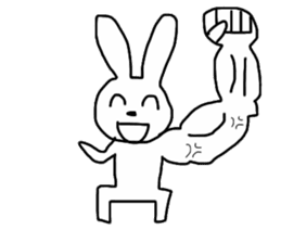 Super high spirits rabbit sticker #7473744