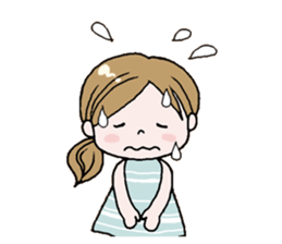 Cute girl!! sticker #7474926