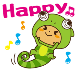 Crazy Cute Chameleon sticker #7475468