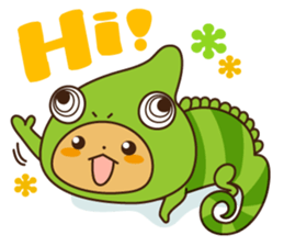 Crazy Cute Chameleon sticker #7475469