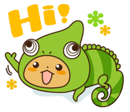 Crazy Cute Chameleon sticker #7475469