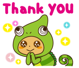 Crazy Cute Chameleon sticker #7475471