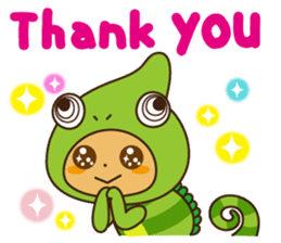 Crazy Cute Chameleon sticker #7475471
