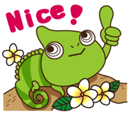 Crazy Cute Chameleon sticker #7475473