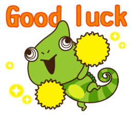 Crazy Cute Chameleon sticker #7475474