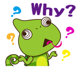Crazy Cute Chameleon sticker #7475475