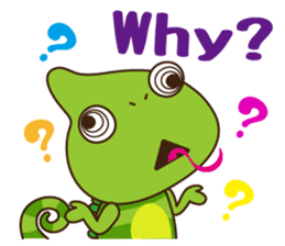 Crazy Cute Chameleon sticker #7475475
