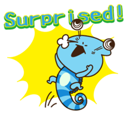 Crazy Cute Chameleon sticker #7475476