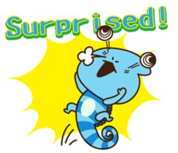 Crazy Cute Chameleon sticker #7475476