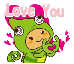 Crazy Cute Chameleon sticker #7475477