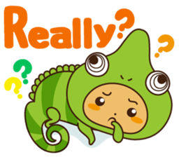 Crazy Cute Chameleon sticker #7475479