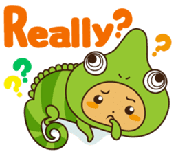 Crazy Cute Chameleon sticker #7475479
