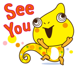 Crazy Cute Chameleon sticker #7475480