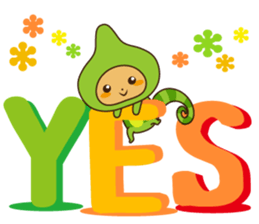 Crazy Cute Chameleon sticker #7475481