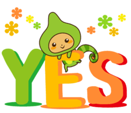 Crazy Cute Chameleon sticker #7475481