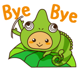 Crazy Cute Chameleon sticker #7475483