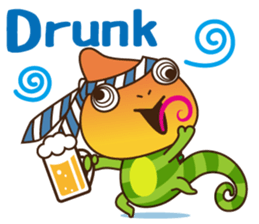 Crazy Cute Chameleon sticker #7475484