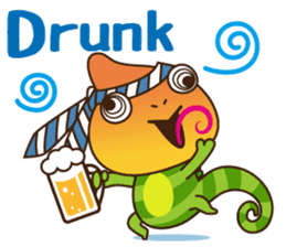 Crazy Cute Chameleon sticker #7475484