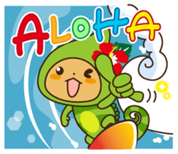 Crazy Cute Chameleon sticker #7475486