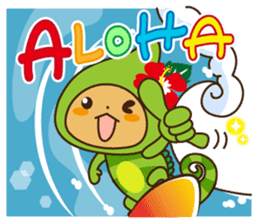 Crazy Cute Chameleon sticker #7475486