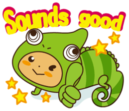 Crazy Cute Chameleon sticker #7475488